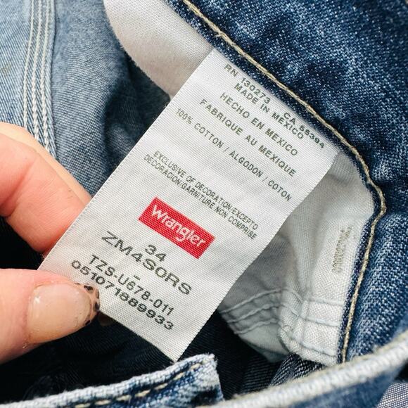 Wrangler Authentics Blue Denim Shorts Men’s Size 34 - Picture 7 of 8